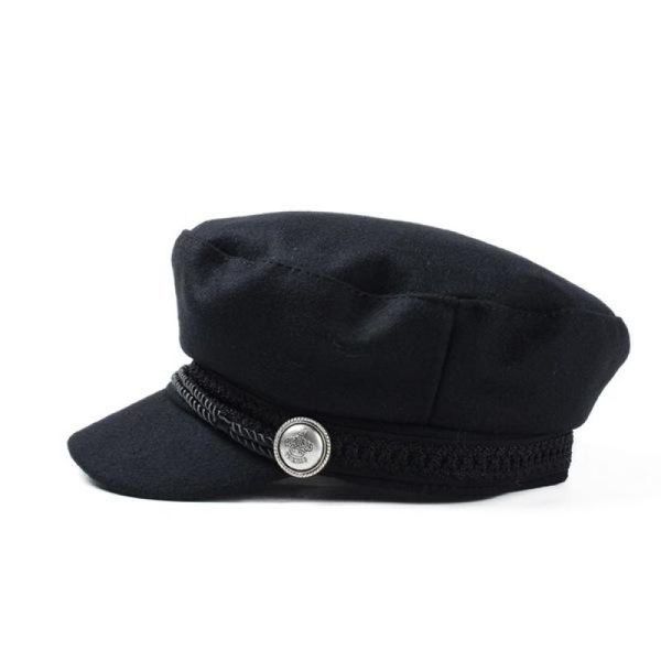 

moonbiffy winter hats for women men octagonal cap wool button baseball caps sun visor hat gorras casquette touca black casual, Blue;gray
