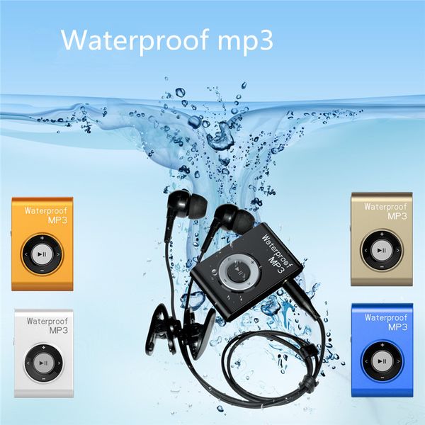 

mini fm radio 8gb ipx8 waterproof mp3 music player swimming diving earphone headset sport stereo bass swim mp3 with clip