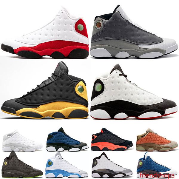 

new brand 13 basketball shoes 13s mens clot atmosphere grey melo flint bred black cat dmp wolf grey designer trainer sports fashion sneakers