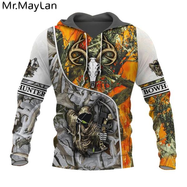 

deer hunting printed full 3d jacket men's hoodies women/men casual gothic sweatshirt streetwear tracksuit outfits dropshipping, Black