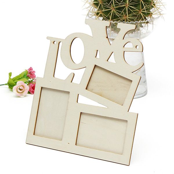 

new lovely hollow love wooden p picture frame rahmen white base home decor