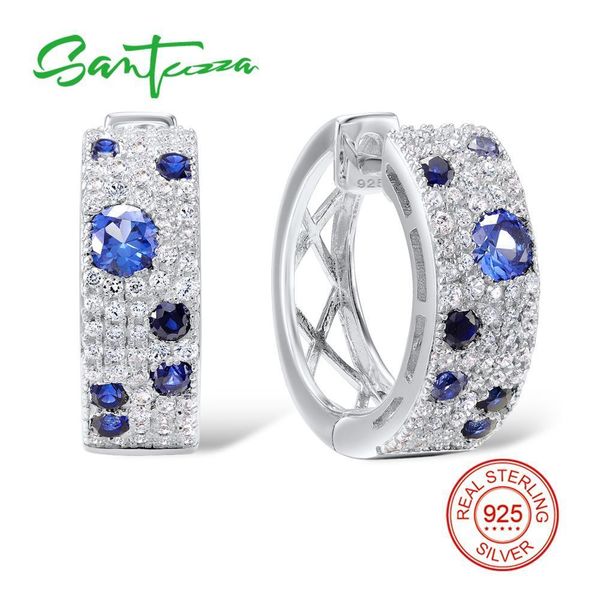 

santuzza silver earrings for women 925 sterling silver stud earrings silver 925 with stones cubic zirconia brincos jewelry j190629, Golden;silver