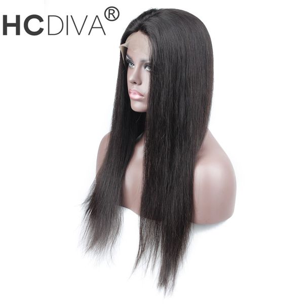 

hcdiva 13*3 brazilian lace frontal human hair wigs for black women natural color can buy 10 and 12 inches non remy lace bob wigs