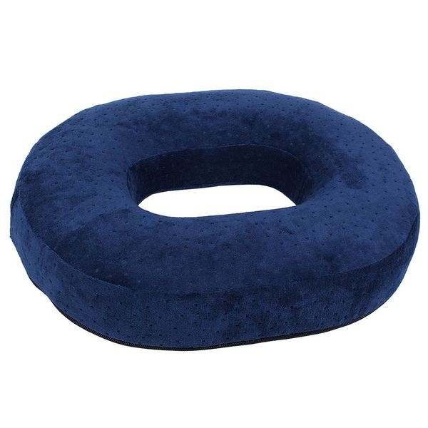 

memory sponge ring cushion car seat donut support travel navy blue
