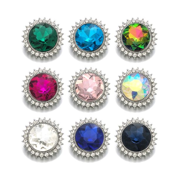 

fashion component w269 crystal 3d 18mm metal snap button for bracelet necklace interchangeable jewelry women accessorie findings