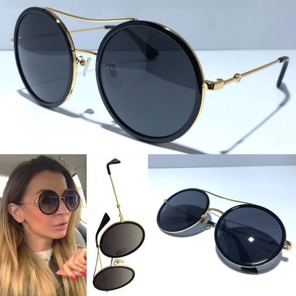 

women designer sunglasses 0061 fashion style mixed color retro round frame for women eye glasses uv protection lens 0061s, White;black