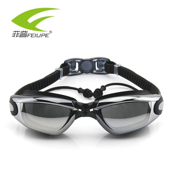 

professional swimming myopia goggles anti-fog uv adjustable plating men women waterproof silicone glasses eyewear