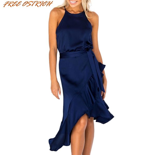 

ostrich women summer ruffles cold shoulder sleeveless dress evening party dress women dresses lady dresses, Black;gray