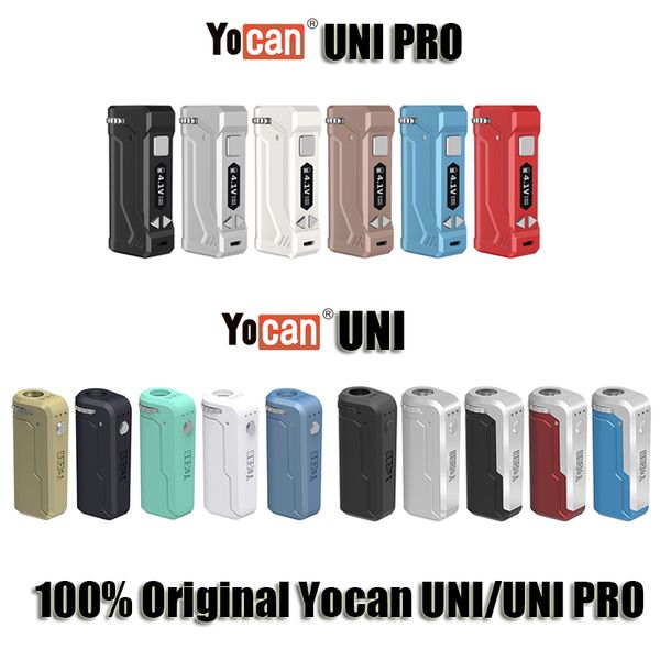 

Оригинальный Yocan UNI Pro Vape Box Mod Kit 650mA Разогреть Variable В.В. 2.0V 4.2V Аккумулятор E сигареты Vape Pen Fit All Vape картридж на складе