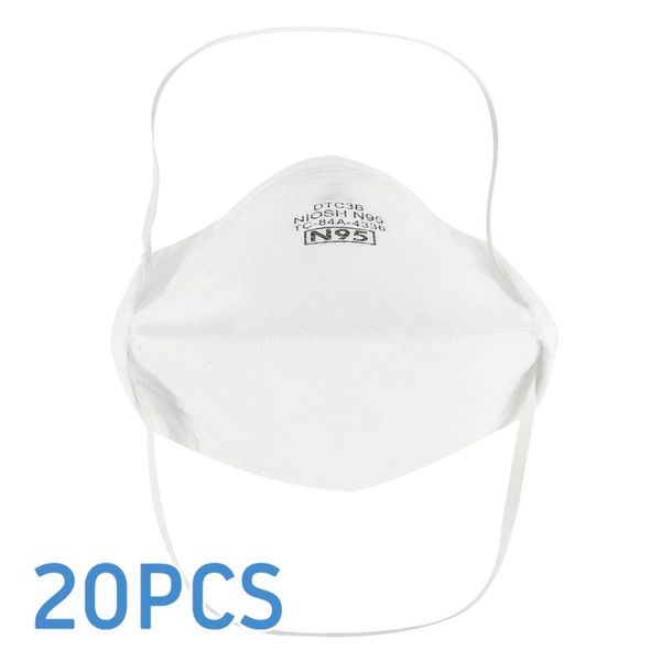 

20pcs /pack n95 vertical folding nonwoven dust mask pm 2.5 mouth mask gauze haza dust filter protective, Black