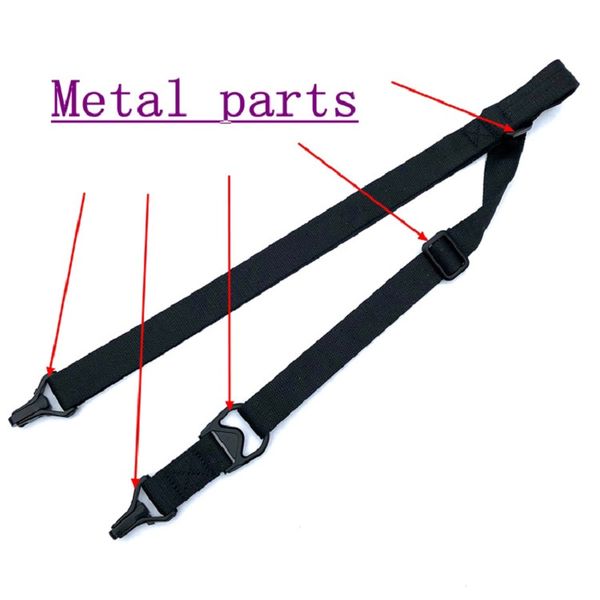 

ms3 single point double point tactical strap multi-functional qd quick release triangle gun strap jinming water gun rope, Black;gray