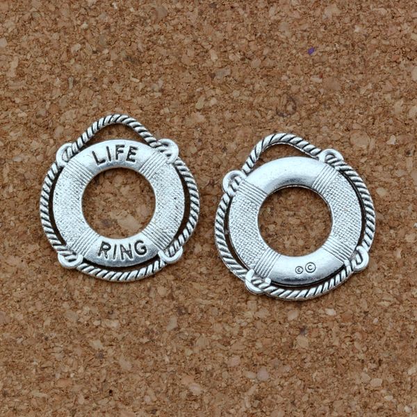 

life ring charm pendants 100pcs/lot antique silver fashion jewelry diy fit bracelets necklace earrings 21.8x23.5mm a-418, Bronze;silver