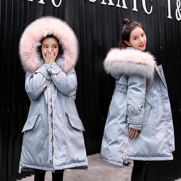 

2018 new parkas female winter coat thicken warm cotton coats ladies winter jacket womens outwear parkas women hooded down jacket, Black