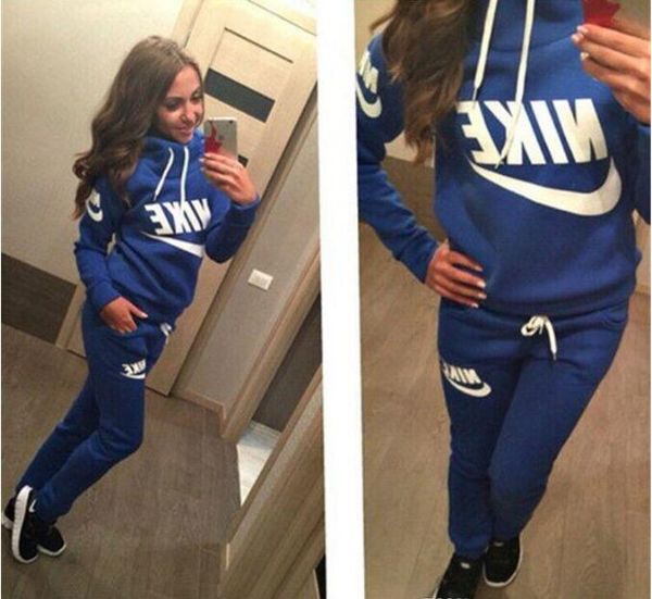 

Новые женщины активный набор спортивные костюмы толстовки толстовка + брюки рабо