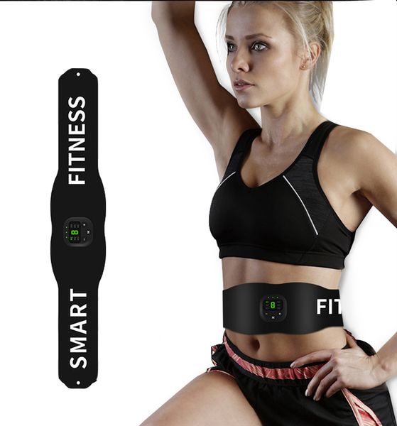 

ems muscle stimulator fitness muscle trainer rechargeable toner abdomen training belt fat burner trainer shaper