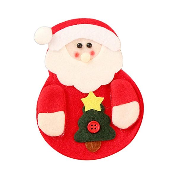 

christmas tableware fork knife bag cutlery holder dinner table elk, snowman, oldman 0.015 kg decoration