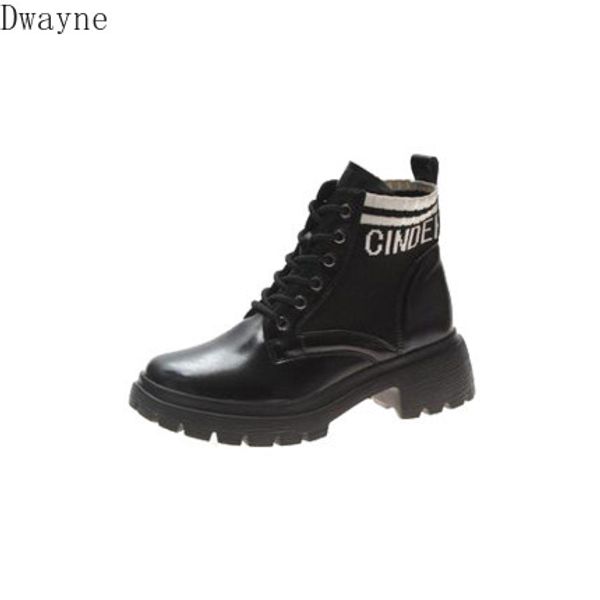 

boots women's autumn boots 2020 spring and autumn new breathable british style wild ins short single, Black