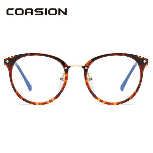 

coasion blue light blocking glasses for women round metal frame bluelight glasses radiation ccomputer gaming ca1639, White;black