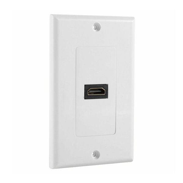 

1 port hdtv wall face plate panel cover outlet extender 1080p 4k hdr