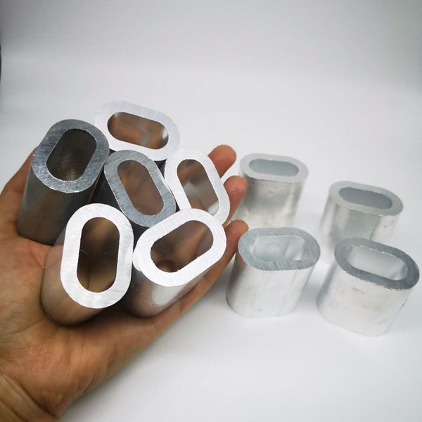

10pcs pack 14mm single aluminum sleeves for rigging trace leader crimps
