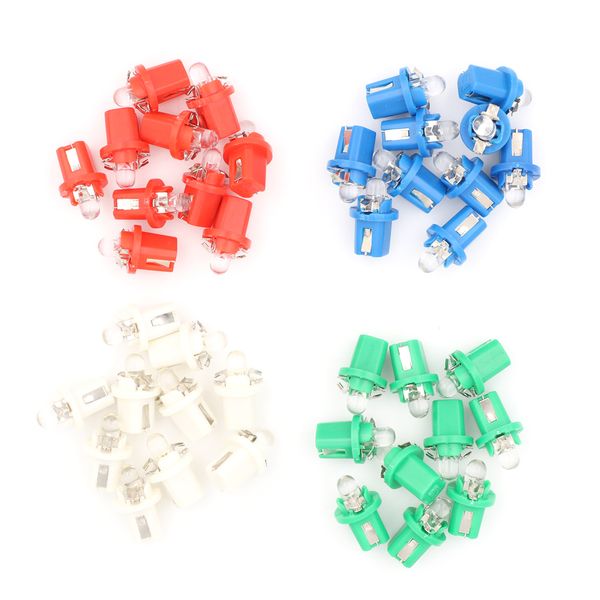 

10pcs/lot multi color t5 b8.5d b8.5 smd led car light automobiles light-emitting diode instrument dashboard light bulbs