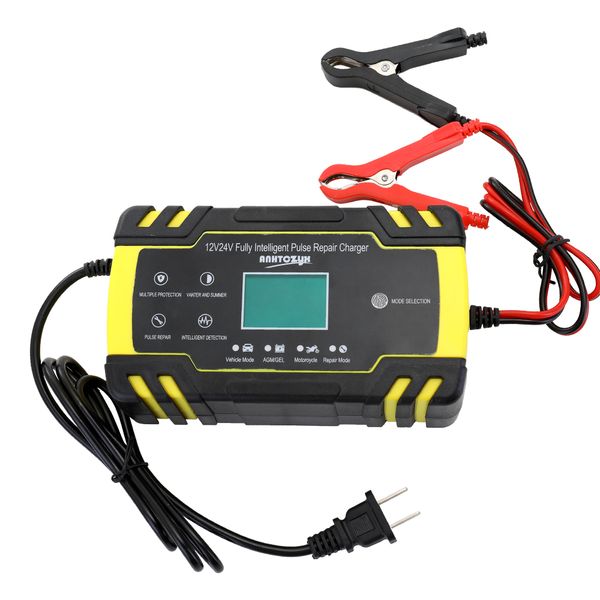 

12v/24v automatical portable motorcycle car charger intelligent fast power charging with overcharge protection