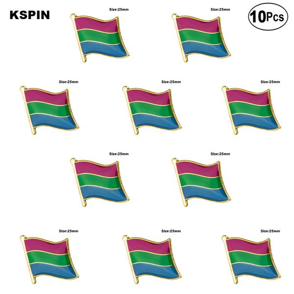 

polysexual pride lapel pin flag badge brooch pins badges 10pcs a lot, Gray