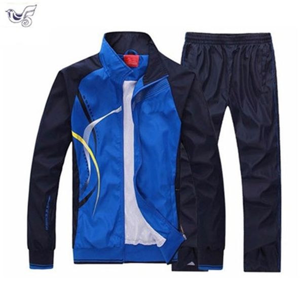 

xiyouniao new men's set spring autumn men sportswear 2 piece set sporting suit jacket+pant sweatsuit men clothing tracksuit, Gray