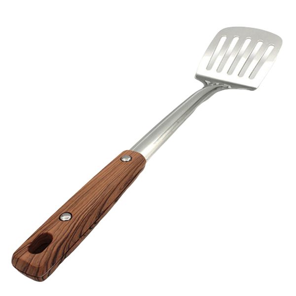 

stainless steel turner, metal spatula, rustproof, heat resistance, durable spatula turner, cooking ultensil for kitchen, camping, outdoors
