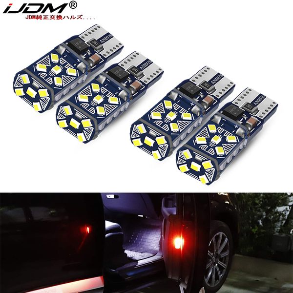 

ijdm 6000k white can-bus error 15-smd w5w t10 led bulbs for a4 a5 a6 a7 q3 q5 q7 q8 door edge red lens side door lamps