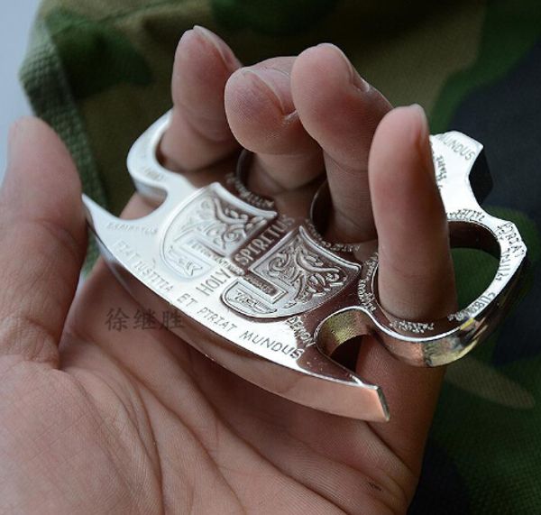 

detective constantine brass knuckle dusters gold powerful damage safety equipment, self-defense