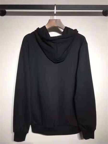 

mens designer hoodie sweater letters embroidery and print fashion style for men women brand sweater hooded luxury slim hoodie, Black