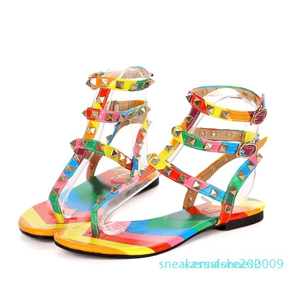 

myfitgo beach flip flops sandals women summer flat sandals women casual rivet solid buckle strap plastic jelly girls s10, Black