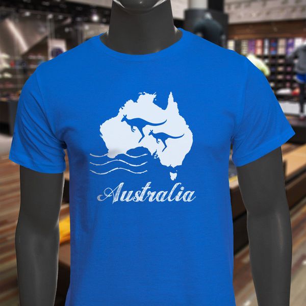 AUSTRALIA KANGAROO PROUD PRIDE DOWN UNDER TRAVEL Mens Black Sweatshirt