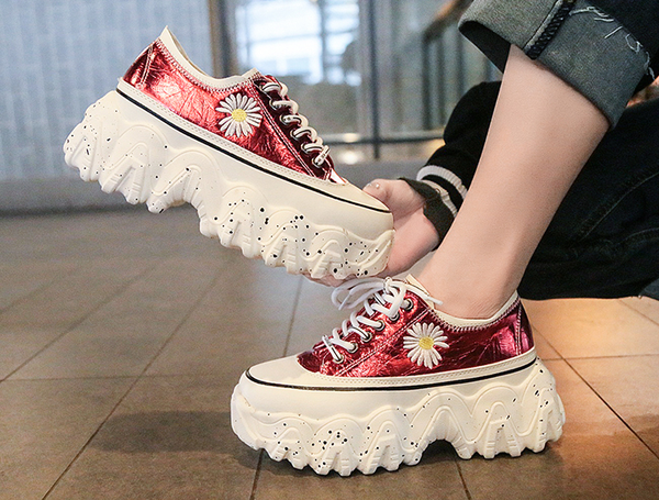 

sneakers shoes in woman flat shoes platform trainers for woman dame flats, Black