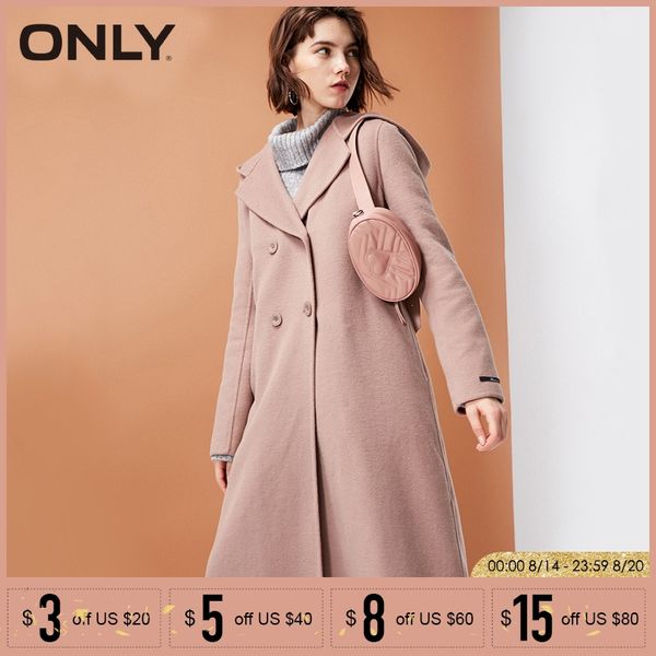 

only 2019 autumn winter new women wool coat women's double-faced hooded woolen coat |11834s514, Black;brown