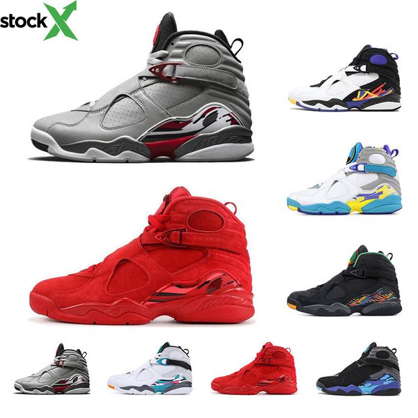 

8s basketball shoes 2020 new arrived men's sports aqua black valentines day reflective 3m bugs bunny 8 mens trainers running shoes