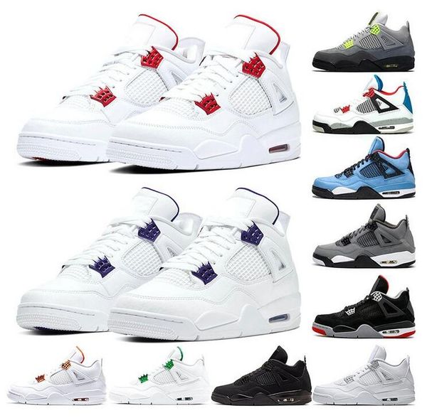 

jumpman 4 4s men basketball shoes black cat 2020 what the neon cool grey winterized loyal blue stylist shoes sport sneakers 7-13