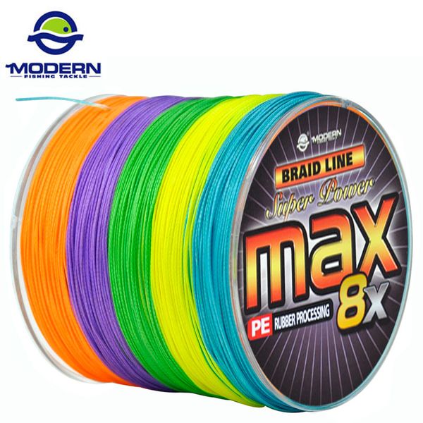 

500m modern braided fishing line max series japan multicolor 10m 1 color mulifilament pe fishing rope 8 strands braided wires