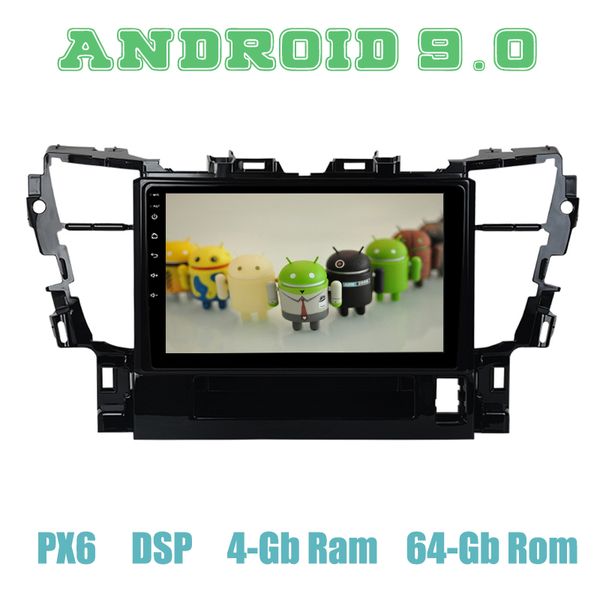 

px6 ips android 9.0 car gps radio multimedia player for alphard 2015 2016 2017 2018 wifi usb dsp 4+64gb auto stereo car dvd