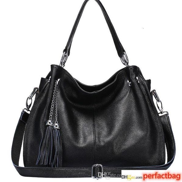 

brand new women genuine leather large shopping tassel real calfskin luxury lady handbag shoulder bag tote satchel purse s10