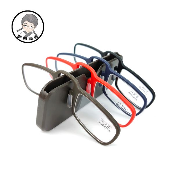 

clip nose mini reading glasses men women readers glasses prescription without sideburns pince-nez, White;black