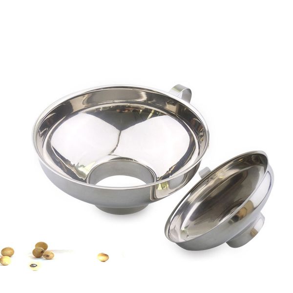 

stainless steel household wide mouth canning jar funnel w/handle kitchen tools