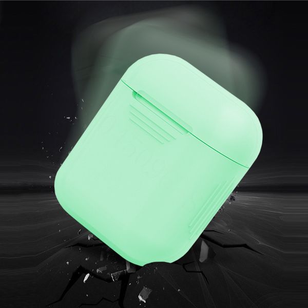 

Silicone hock proof protective ca e holder hell cover glow in the dark for apple airpod wirele earphone acce orie