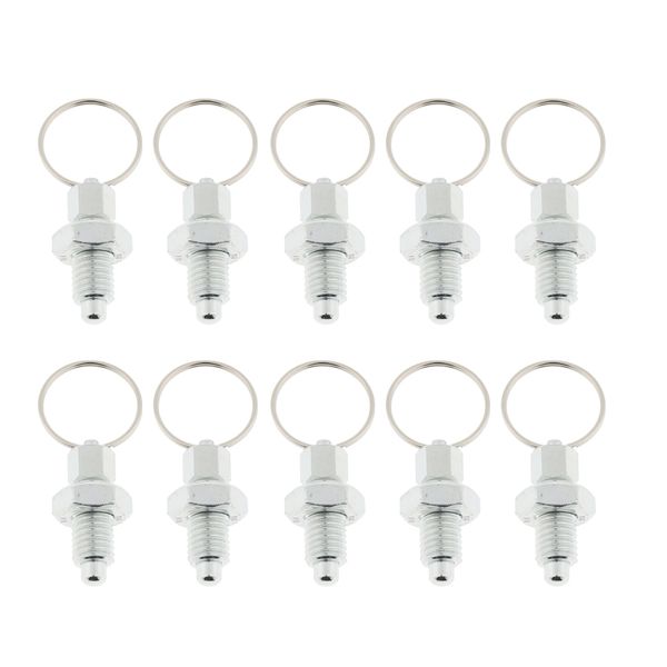 

10 pcs m10 steel spring plunger indexing plungers with pull ring