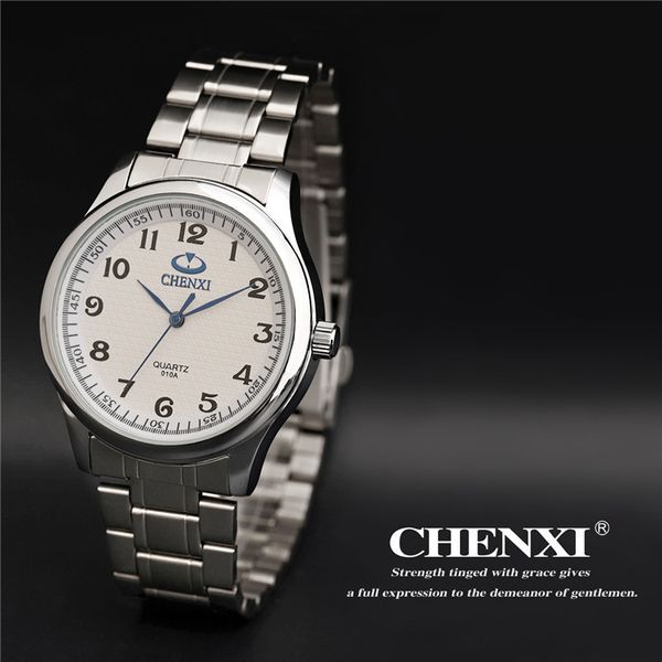 

chenxi brand classic luxury quartz ladies watch fashion noble gift clock women man wristwatch stainless steel silver watch 010a, Slivery;brown