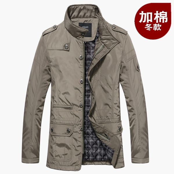 

2018 plus size m-5xl men spring and autumn winter plus cotton business jacket loose jacket extra large size men, Black;brown