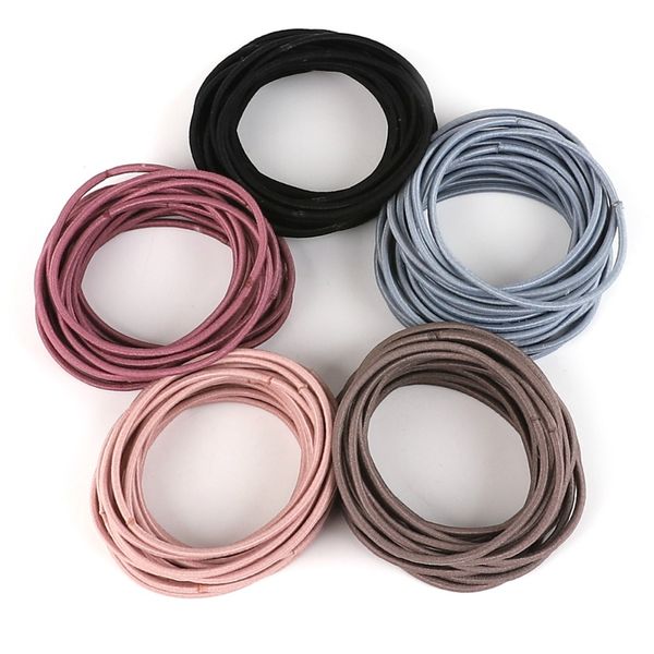 

small 2mm 100pcs/lot cute girl ponytail hair holder hair accessories thin elastic rubber band for kids colorful hair ties, Slivery;white