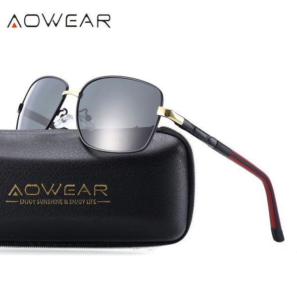 

aowear aluminum mens polarized sunglasses men coating mirror fishing driving glasses women shades goggles oculos gafas de sol fczvt