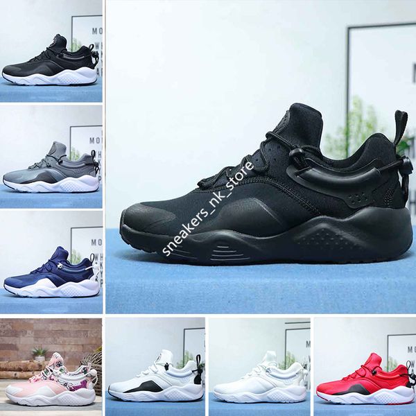 

2019 huarache 8.0 running shoes men women all black white dark blue grey watermelon powder flower mens trainers sports sneakers, White;red